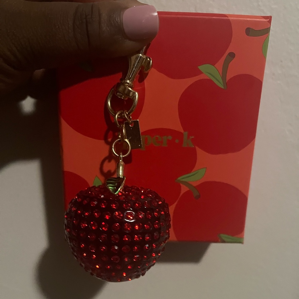 Piper K rhinestone big 🍎 apple 🍏 bag charm